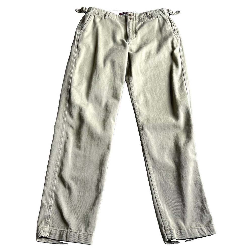 Comptoir Des Cotonniers Women's Khaki Pants FR 38 US Small Chino Side Buckle